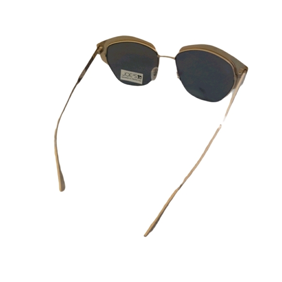 Joe's Jeans Gold Metallic Cat Eye Sunglasses - Picture 2 of 3